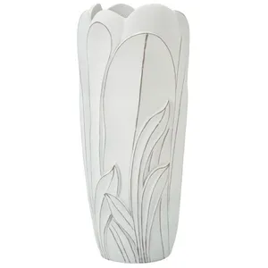 Vase en résine blanche Ø 305x69 cm. cm pas cher