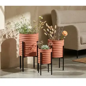 Set de 3 cache-pots en métal Milly pas cher