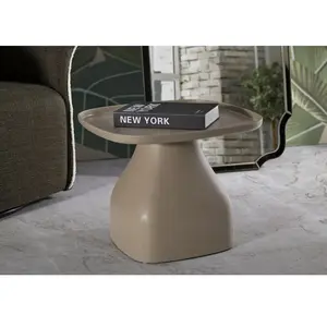 Petite Table En Plastique Gris Tourterelle 48x48x38 Cm pas cher