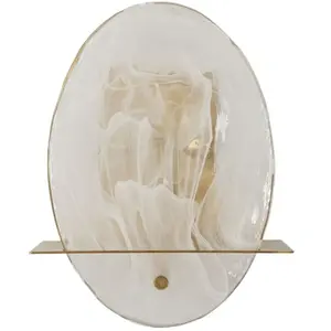Applique murale en verre et métal Portlan 20 x 11 x 25 cm