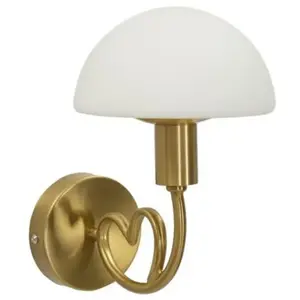 Comparateur de prix : Applique En Métal Et Verre Doré 23x15x22 Cm