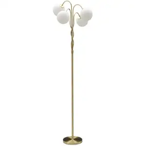 MAUROFERRETTI Lampadaire avec structure tissée et sphères en verre dépoli Glamy 4 pas cher