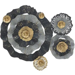 Mauroferretti - Décoration murale en métal 3D florale multicolore Otos pas cher