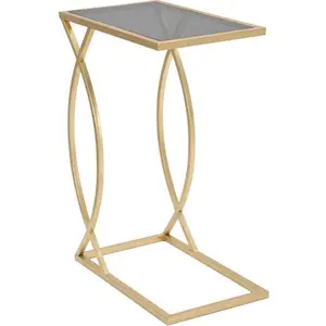 Table Basse En Métal Doré 45,5x25,5x60 Cm pas cher