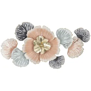 MAUROFERRETTI Panneau décoratif mural 3D avec fleurs et feuilles 93x7,5x53cm Softy pas cher
