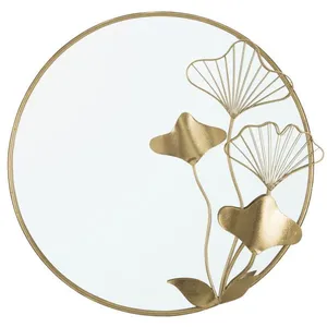 Miroir avec fleurs en métal 75 x 3.5 x 72 cm pas cher