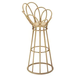 Jardinière ronde en métal marron Ø cm 28x62 pas cher