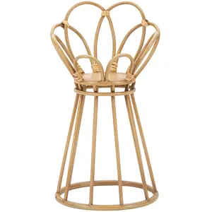 Jardinière ronde en métal marron Ø cm 28x48 pas cher