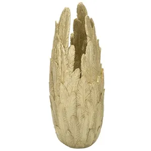 Vase Mauro Ferretti Piume - Doré - 32x34x80 cm pas cher