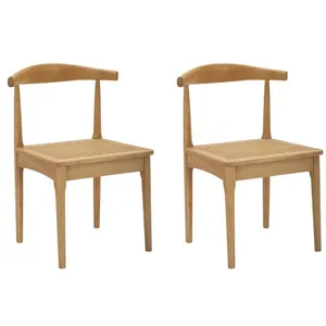 Lot de 2 Chaises en Bois Japan 70cm Naturel pas cher