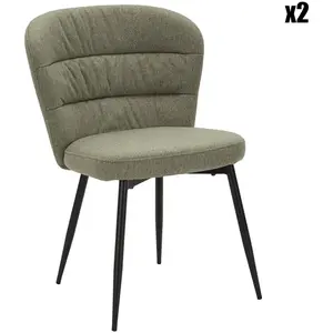 MAUROFERRETTI Losanna Ensemble De Chaises Vertes 2 Pcs Cm 58x60,5x85 pas cher