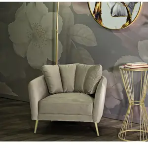 MAUROFERRETTI Fauteuil kiev gris cm 88X77X74 pas cher