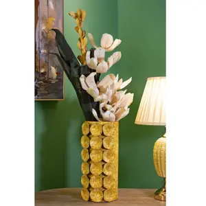 Vase Design Drop 33cm Jaune pas cher