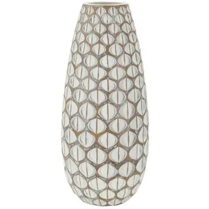 Vase en résine blanche ø 18x45 cm pas cher