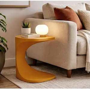 Table dAppoint Design Ibiza 52cm Moutarde pas cher