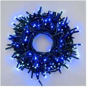LOTTI Guirlande LED bleu et blanc froid Multi Flash 18M 300 mini-LED câble v... pas cher