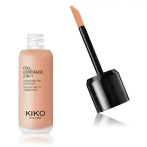KIKO Milano Full Coverage 2-en-1 Fond de Teint et Correcteur 25 ml (nuances variées) - 20 Cool Rose pas cher