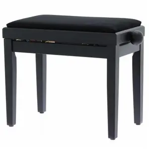 QUIKLOK PB010BKS Piano Bank   Verstelbaar 480-570 mm, Fluwelen Zitting... pas cher