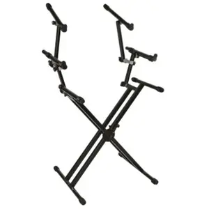 Quiklok Ql723 - Stand Clavier X Double Avec Trois Niveaux - Noir