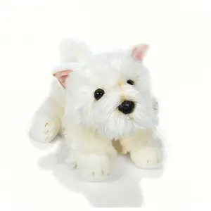 Plushtoy Plush & Company 15886 Angie-Dog Westie 30 cm de long, multicolore pas cher