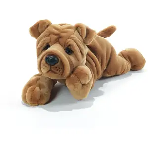 Plush&Company Peluche - PLUSH & COMPANY - RUGA chien SHARPEI allongé - 40 CM - Bébé pas cher