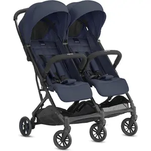 Inglesina Twin Sketch Poussette jumeau, bleu, ultra-léger, compact, pour jumeaux ou frères et soeurs, convient jusqu'à 15 kg pour bébé pas cher