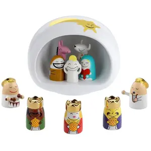 Alessi - Crêche Presepe Blanche et ses 10 figurines AMGI10SET pas cher