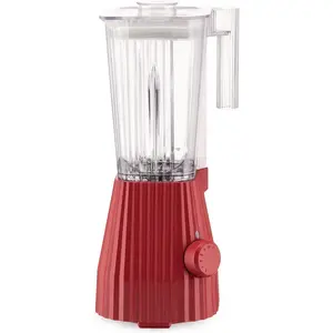 Alessi Blender Plissé - 5 snelheden + turbostand - rood - Michele de Lucchi - 1.5 liter - MDL09 R pas cher