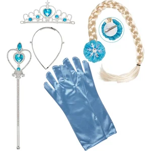 Widmann - Koning Prins & Adel Kostuum - Kinder Sneeuwprinses Set - Blauw - Carnavalskleding - Verkleedkleding pas cher