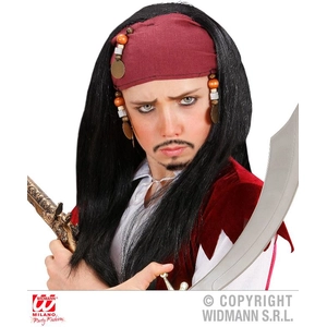 WIDMANN - Zwarte piratenpruik voor kinderen pas cher