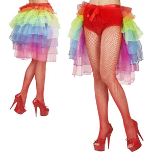 Vegaoo "Burleske meerkleurige tutu voor vrouwen - Verkleedattribuut - One size"Vendu parbol