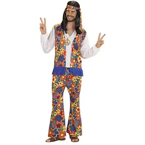 Comparateur de prix : Generik Hippie kleurrijk bloemen kostuum voor volwassenen - Volwassenen kostuums
