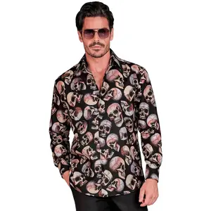 W WIDMANN MILANO Party Fashion - Chemise tête de mort pour homme, bril...Vendu parbol
