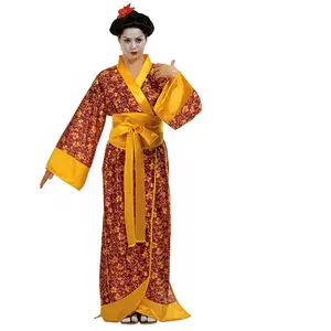 Déguisement Geisha - WIDMANN - Kimono Multicolore Rouge - Costume Trad...Vendu parbol
