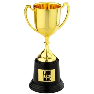 Widmann Trophée-coupe pvc rigide doré personnalisable - 21 x 11 cm