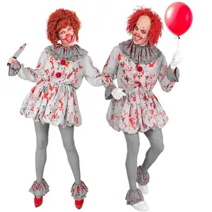 Widmann - Lenny Wise Clown - Man - Grijs - Large - Carnavalskleding - Verkleedkleding pas cher