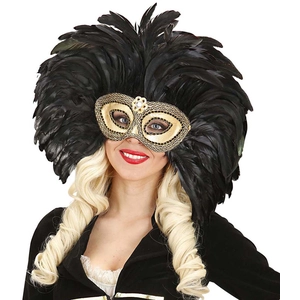 Venetiaans verenmasker zwart pas cher
