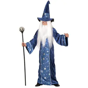 Widmann - Costume de magicien pour enfant - 140 cm, Bleu pas cher