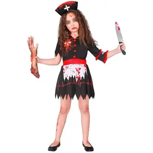 WIDMANN - Zwart zombie verpleegster kostuum voor meisjes - 140 (8-10 j... pas cher