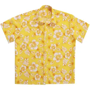 Chemise Hawaïenne Jaune pas cher