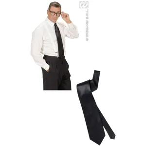 Comparateur de prix : Cravate Noire Satinée - WIDMANN - Mixte - Noir - Noire