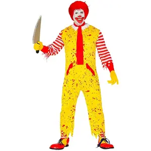 Widmann - Monster & Griezel Kostuum - Mckiller Fastfood Clown - Man - ...Vendu parbol