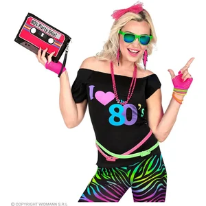 Widmann T-Shirt Dames I Love 80's Zwart Fashion - Maat L/XL pas cher