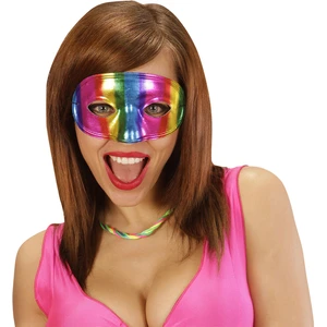 Metaalachtig meerkleurig masker - Verkleedmasker