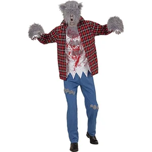 Widmann - Weerwolf Kostuum - Weerwolf William - Man - Rood, Grijs - Large - Halloween - VerkleedkledingVendu parbol