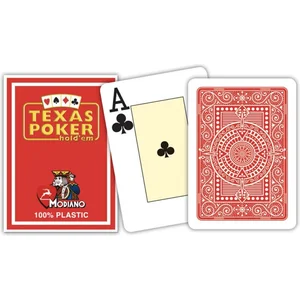 Modiano Jeu 52 cartes : TEXAS POKER DISCO Rouge