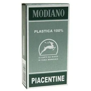 Poker Production Modiano Piacentine N.81/10 100% PVC - Jeu de 40 cartes 100 % plastique