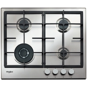 Piano de cuisson à gaz Whirlpool GMAL 6422/IXL - 4 brûleurs - Commandes frontales - Inox pas cher