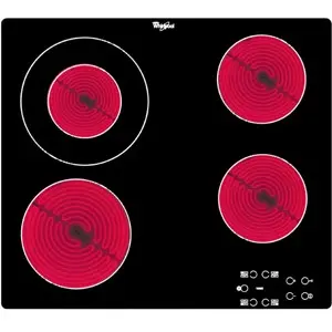 Table de cuisson vitrocéramique - WHIRLPOOL AKT8130NE - 4 foyers radia... pas cher