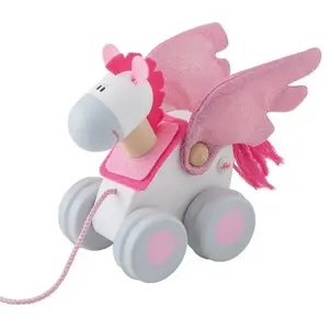 Jouet à trainer Cheval Pegase Rose & Blanc Sevi 1831 - Jouets Bois SEV... pas cher